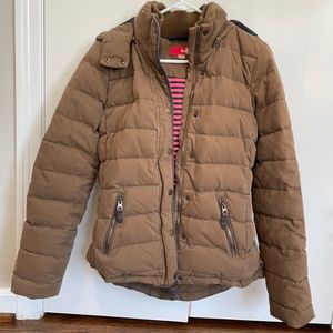Boden Down Puffer Jacket with Removable Hood - Size US8/UK12